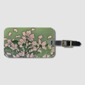 Pink Blossom green  Luggage Tag Bagagelabel (Voorkant (horizontaal))
