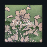 Pink Blossom Green  Magneet<br><div class="desc">Add a personal touch to any space with our customizable Pink Blossom Green  magnets — perfect for refrigerators,  lockers,  and unique gift ideas.</div>