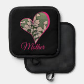 Pink Blossom Green Pannenlap (Voorkant / Achterkant)