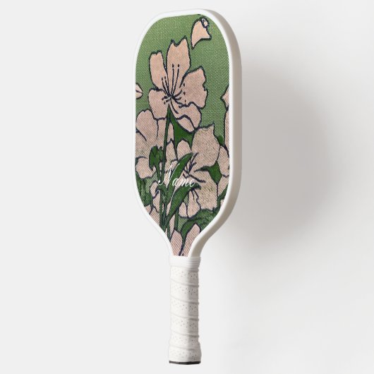 Pink Blossom Green Pickleball Paddle (Links)