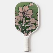 Pink Blossom Green Pickleball Paddle (Voorkant)