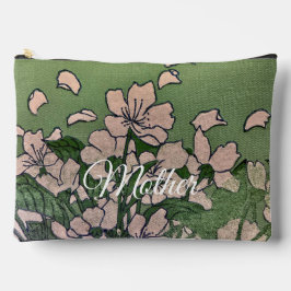 Pink Blossom Green  Print Cut Sew Bag Etui