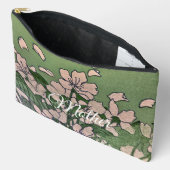 Pink Blossom Green  Print Cut Sew Bag Etui (Open)
