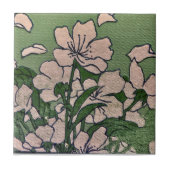 Pink Blossom Green Tegeltje (Voorkant)
