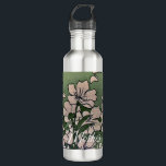 Pink Blossom Green Waterfles<br><div class="desc">A durable,  eco-friendly custom water bottle designed to keep your drinks cold or hot while showcasing your unique style</div>