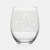 Pink Blossom Green Wijnglas Zonder Voet (Achterkant)