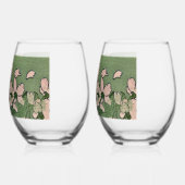 Pink Blossom Green Wijnglas Zonder Voet (Links)
