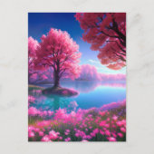 Pink Blossom Haven Briefkaart (Voorkant)