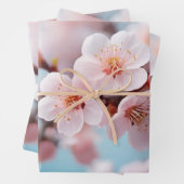 Pink Blossom Ma Wrapping Paper Flat Sheet Set of 3 (In situ)