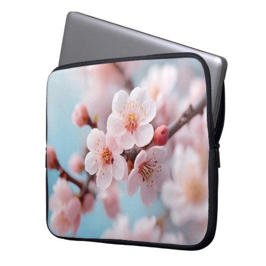 Pink Blossom Magic Electronics Bag Laptop Sleeve (Voorkant Links)