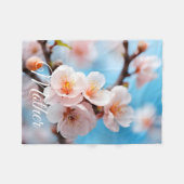 Pink Blossom Magic  Fleece Deken (Voorkant (Horizontaal))