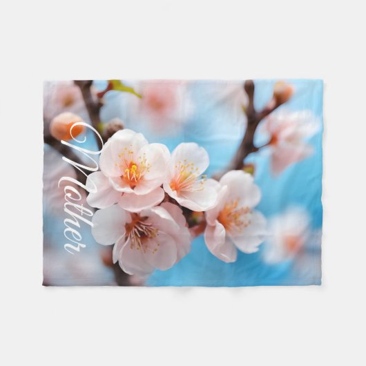 Pink Blossom Magic  Fleece Deken (Voorkant (Horizontaal))