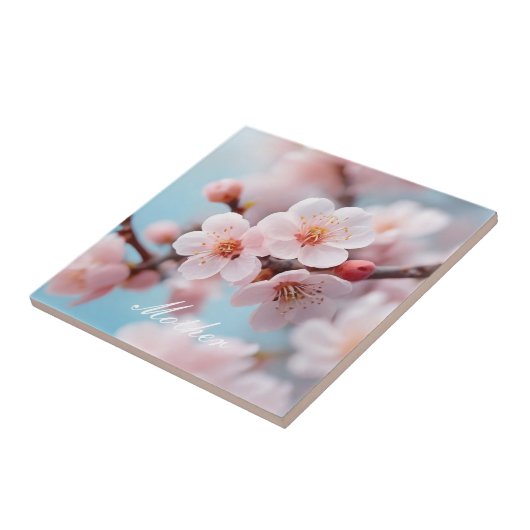 Pink Blossom Magic Tegeltje (Zijkant)