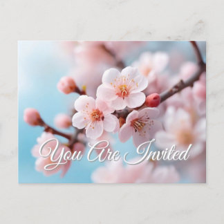 Pink Blossom Magic Uitnodiging Briefkaart