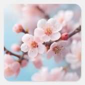 Pink Blossom Magic Vierkante Sticker (Voorkant)