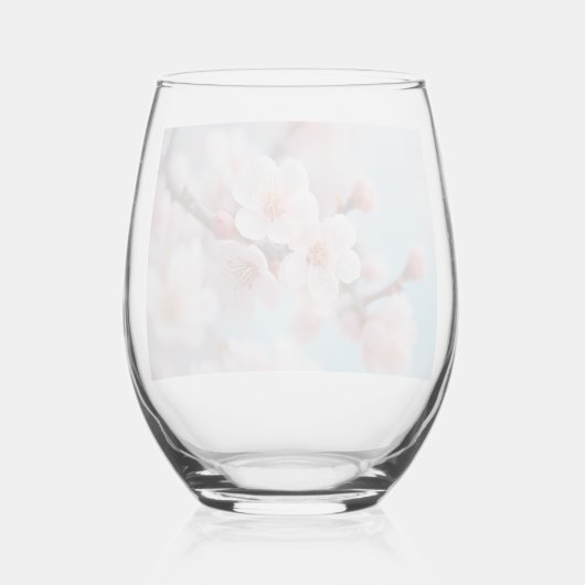 Pink Blossom Magic Wijnglas Zonder Voet (Achterkant)