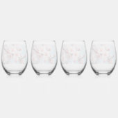 Pink Blossom Magic Wijnglas Zonder Voet (Achterkant)