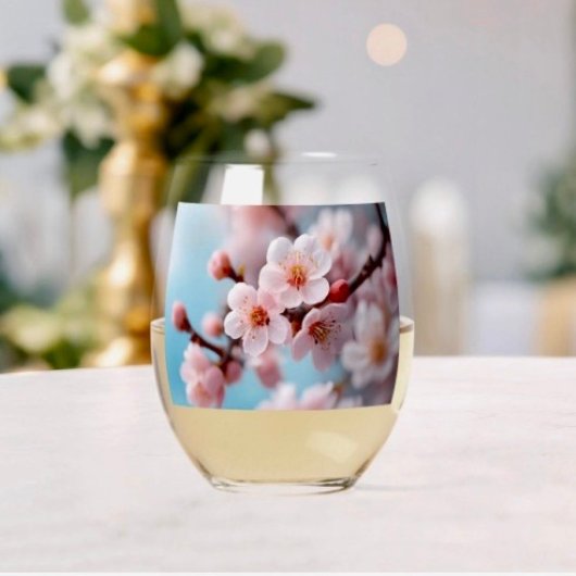 Pink Blossom Magic Wijnglas Zonder Voet