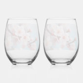 Pink Blossom Magic   Wijnglas Zonder Voet (Achterkant)