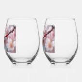 Pink Blossom Magic   Wijnglas Zonder Voet (Links)