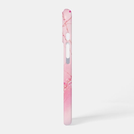 Pink Blossom Mist Phone Case iPhone 16 Hoesje (Linkerkant)