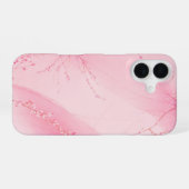 Pink Blossom Mist Phone Case iPhone 16 Hoesje (Achterkant horizontaal)