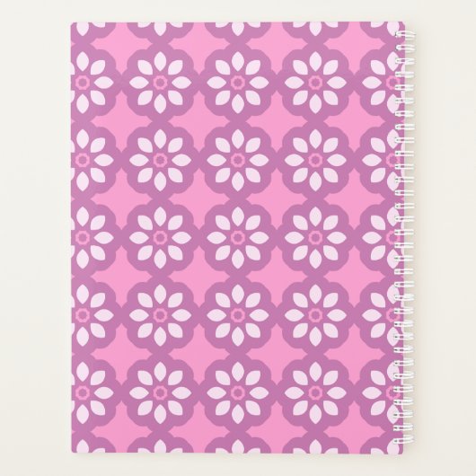 Pink Blossom Retro Planner (Achterkant)