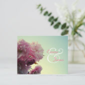 Pink Blossom Save the Date Briefkaart (Staand voorkant)