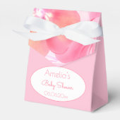 Pink Blossom Shower Baby shower Bedankdoosjes (Voorkant Zijde)
