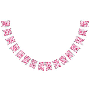 Pink Blossom Waterverf Floral Vlaggetjes