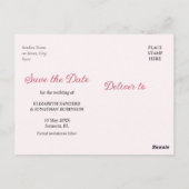 Pink Blossom Wedding – Elegant Sakura Flowers Briefkaart (Achterkant)