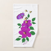 Pink Blossom with Butterflies and Bees Bad Handdoek (Handdoek)