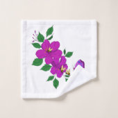 Pink Blossom with Butterflies and Bees Bad Handdoek (Wasdoekje)