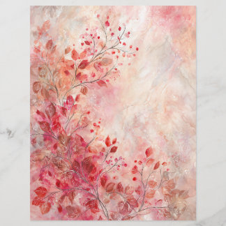 Pink Blossoms Writing/Scrapbooking Paper Briefhoofd