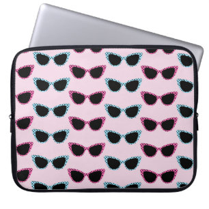 PINK & BLUE 50'S STYLVATTEN OOGZONLASSEN LAPTOP SLEEVE