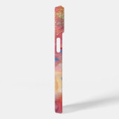 PINK BLUE ABSTRACT MET 3D RODE RUBY GEMSTONE Case-Mate iPhone CASE (Achterkant / Rechts)