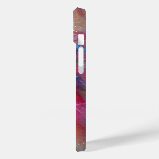 PINK BLUE ABSTRACT MET 3D RODE RUBY GEMSTONE Case-Mate iPhone CASE (Achterkant / Links)