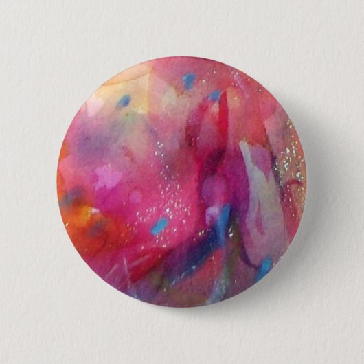 PINK BLUE ABSTRACT RONDE BUTTON 5,7 CM (Voorkant)