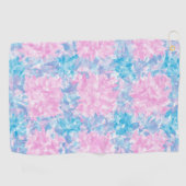 Pink Blue Abstract Seamless Pattern Golfhanddoek (Horizontaal)