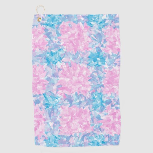 Pink Blue Abstract Seamless Pattern Golfhanddoek (Voorkant)