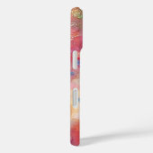 PINK BLUE ABSTRACTE WATERVERF 3D RODE RUBY GEMSTON Case-Mate iPhone CASE (Achterkant / Rechts)