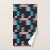pink blue and black geometric bad handdoek (Handdoek)