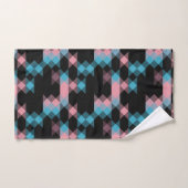 pink blue and black geometric bad handdoek (Handdoek)