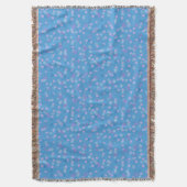 pink blue and purple polka dot clusters deken (Voorkant Verticaal)