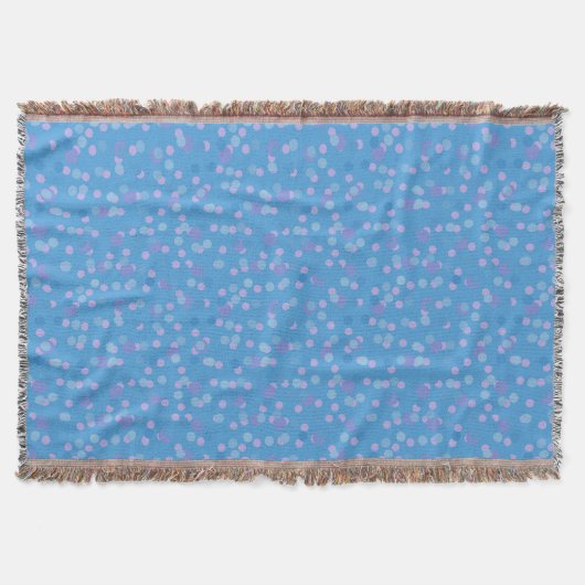 pink blue and purple polka dot clusters deken (Voorkant)