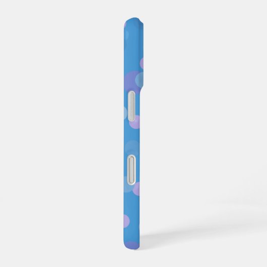 pink blue and purple polka dot clusters iPhone 16 hoesje (Rechterkant)
