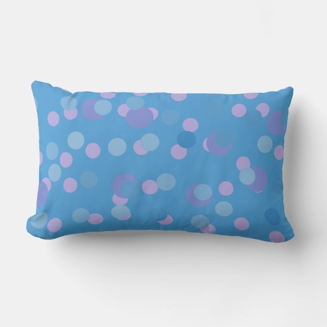pink blue and purple polka dot clusters kussen (Voorkant)