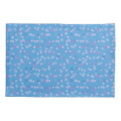 pink blue and purple polka dot clusters kussensloop (Achterkant)