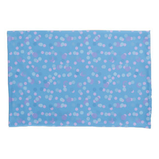 pink blue and purple polka dot clusters kussensloop