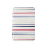 Pink blue and white stripes badmat (Voorkant Verticaal)
